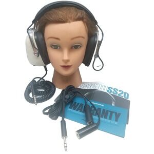 Vintage Sansui 2 Way SS-20 Volume Control Dual Tone Stereo Headphones Extra Cord